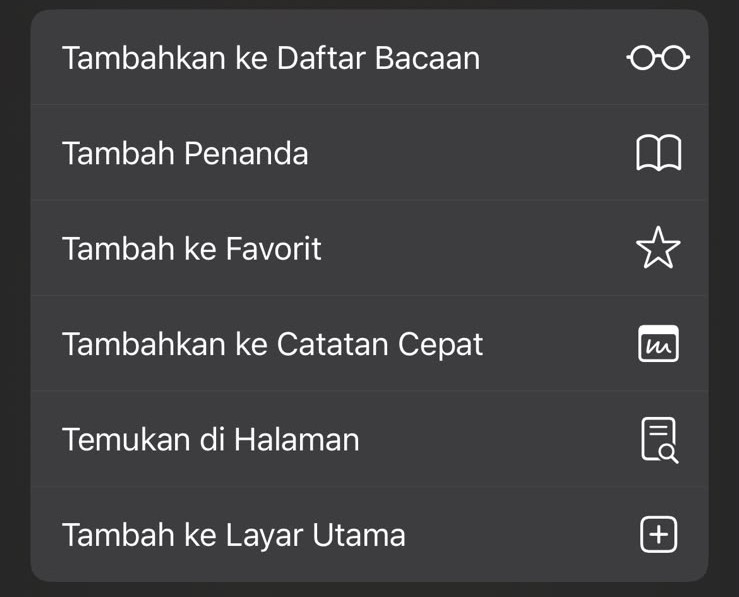 Tap Tambah di pojok kanan atas pada dialog Tambah ke Layar Utama