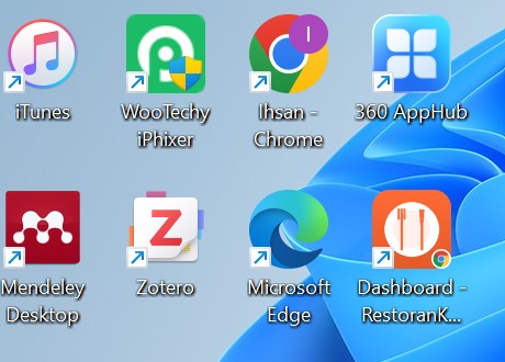 Ikon RestoranKu muncul di Desktop setelah terinstall